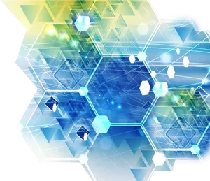 Abstract Geometric Connectivity Background PNG Image