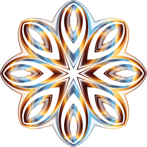 Abstract Geometric Floral Design PNG Image