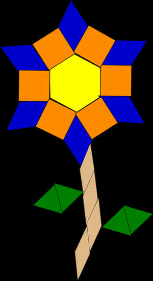 Flowers Clip Art - Flowers Made From Geometric Shapes, HD Png Download PNG image with transparent background