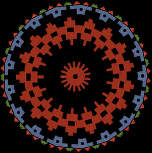 Abstract Geometric Mandala Art PNG image with transparent background