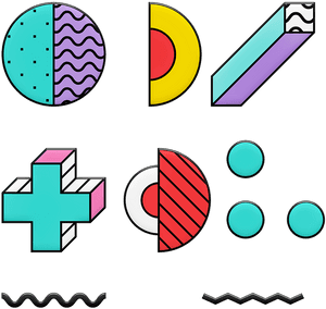 Memphis Shapes, 80's Design, Eighties, I Love The 80's - Memphis Shapes, HD Png Download PNG