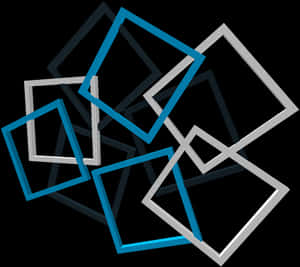 Abstract Geometric Squares Design PNG with transparent background