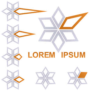 Abstract Geometric Star Logo Design PNG with transparent background