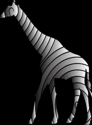 Abstract Giraffe Silhouette PNG image with transparent background