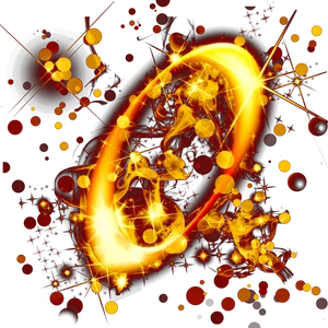 Abstract Golden Swirlsand Sparks PNG Image