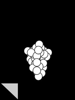 Abstract Grape Cluster Graphic PNG image with transparent background