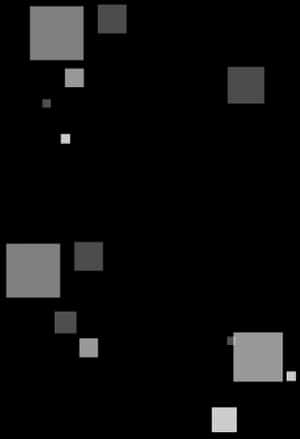 Abstract Gray Squareson Black Background PNG with transparent background