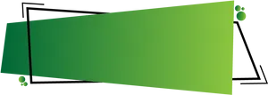 Abstract Green Banner Design PNG Image