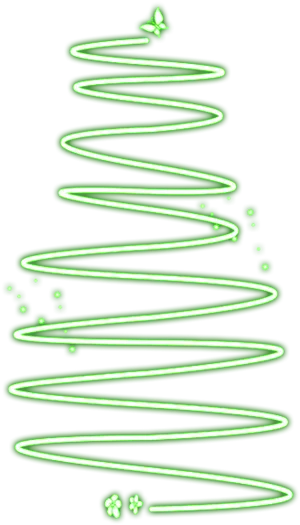 Abstract Green Christmas Tree PNG Image