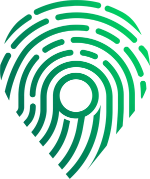 Abstract Green Fingerprint Logo PNG Image