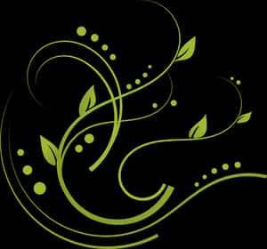 Abstract_ Green_ Floral_ Design PNG image with transparent background