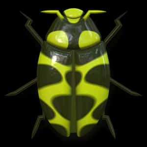 Abstract Green Ladybug Illustration PNG image with transparent background