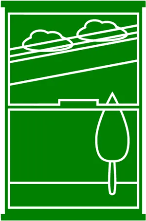 Abstract Green Landscape Line Art PNG Image