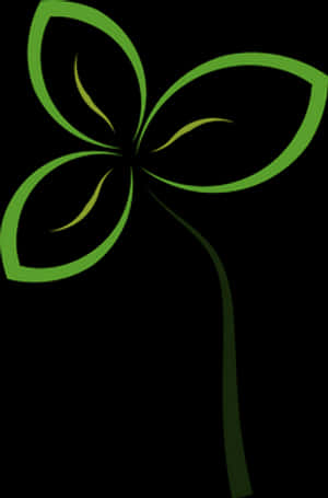 Abstract Green Leaf Design PNG image with transparent background