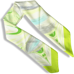 Abstract Green Scarf Design PNG image with transparent background