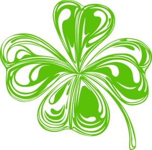 Abstract Green Shamrock Design PNG Image