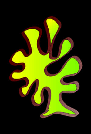 Abstract Green Splash Art PNG image with transparent background