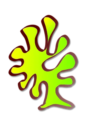 Abstract Green Splash Art PNG Image