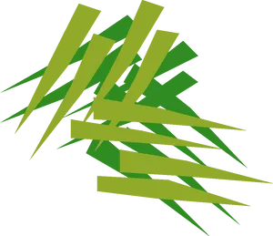 Abstract Green Strips Design PNG Image