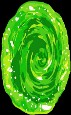Abstract Green Swirl Pattern PNG image with transparent background
