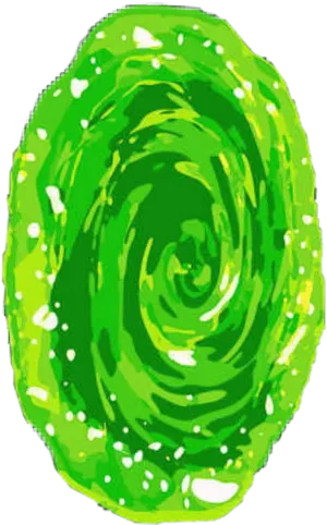 Abstract Green Swirl Pattern PNG Image