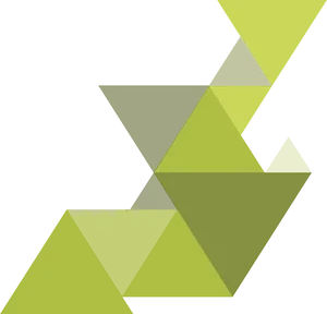 Abstract_ Green_ Triangles_ Artwork PNG Image