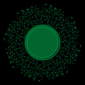 Abstract Green Vine Mandala PNG image with transparent background