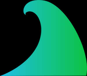 Abstract Green Wave Graphic PNG
