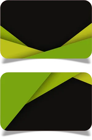 Abstract Greenand Black Card Design PNG Image