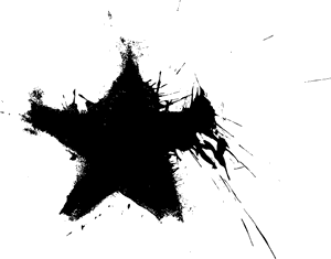 Abstract Grunge Ink Splash PNG image with transparent background