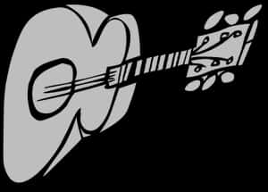 Abstract Guitar Graphic PNG image with transparent background