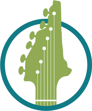 Abstract Guitar Head Silhouette PNG image with transparent background
