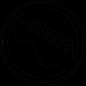Abstract Guitar Outline Black Background PNG image with transparent background