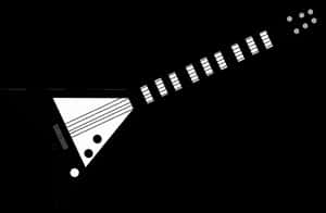Abstract Guitar Strings Blackand White PNG image with transparent background