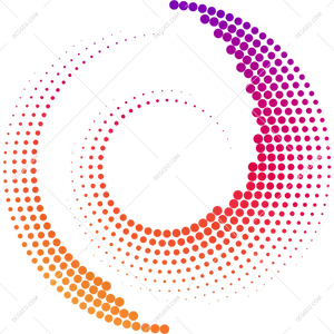 Abstract Halftone Spiral Gradient PNG Image