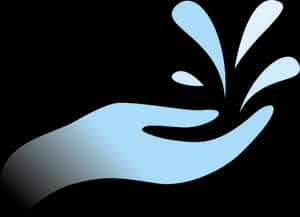 Abstract Hand Water Droplets Graphic PNG image with transparent background