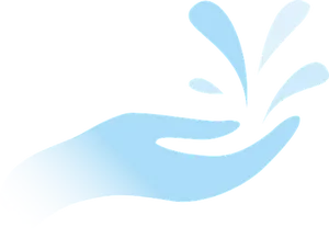 Abstract Hand Water Droplets Graphic PNG Image
