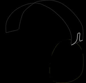 Abstract Headphones Outline PNG image with transparent background