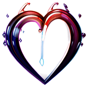 Abstract Heart Doodle PNG bat PNG