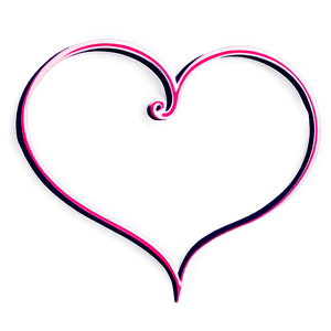 Abstract Heart Doodle PNG hwi62 PNG