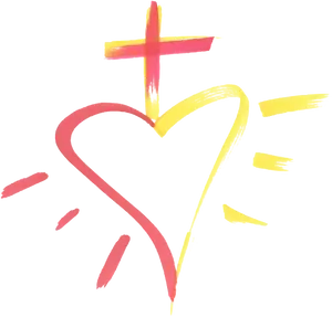 Abstract Heartand Cross Graffiti Art PNG Image