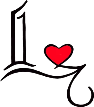 Abstract Heartand Lines Tattoo Design PNG Image