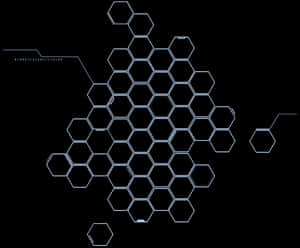 Abstract Hexagonal Network Pattern PNG image with transparent background