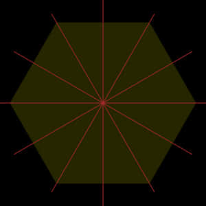Abstract Hexagonwith Red Lines PNG image with transparent background