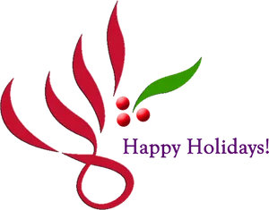 Abstract Holiday Greeting PNG Image