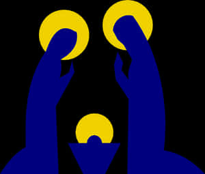 Abstract Holy Family Silhouette PNG image with transparent background