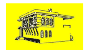 Abstract Home Outline Artwork PNG Image