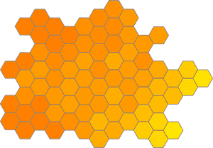 Honeycomb, Gradient, Hexagon, Orange, Yellow - Honeycomb Clipart Png, Transparent Png PNG image with transparent background