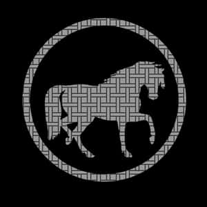 Abstract Horse Silhouette Against Brick Wall Background PNG image with transparent background