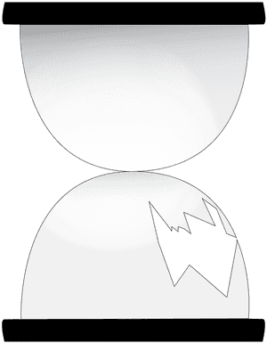 Hourglass, Time, Broken Hourglass, Hour Glass - Törött Homokóra, HD Png Download PNG image with transparent background